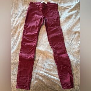 Size 5R Hollister Women's Burgundy Skinny Jeans